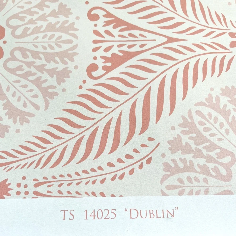 Thomas Strahan Hand Printed Wallpaper Dublin 14025 Pink 2 Bolts Non Woven